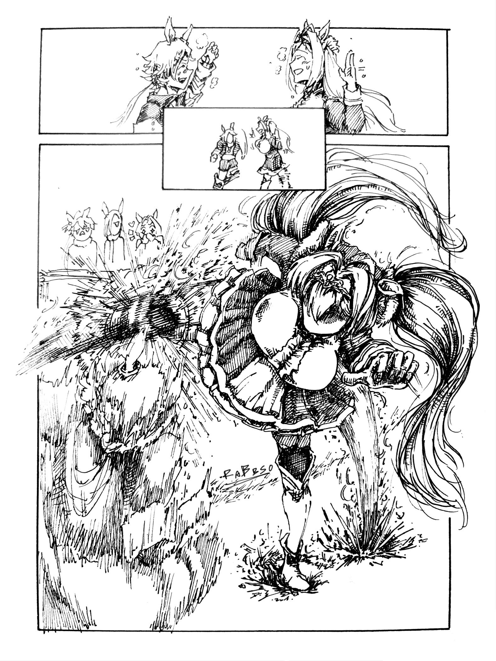 “来！击个掌！”（伏特加 大和赤骥头像同人高清图