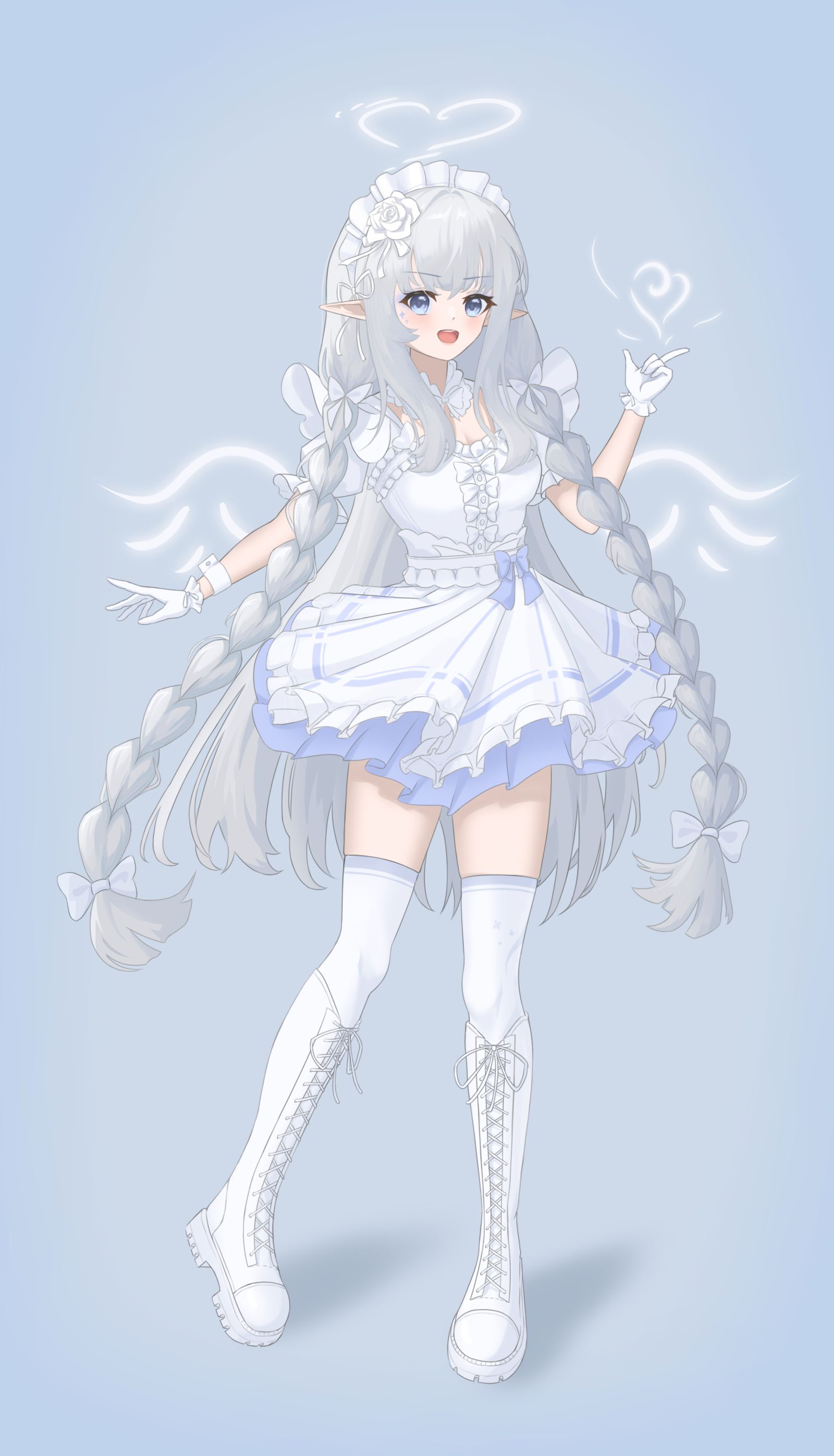 白色天使头像同人高清图