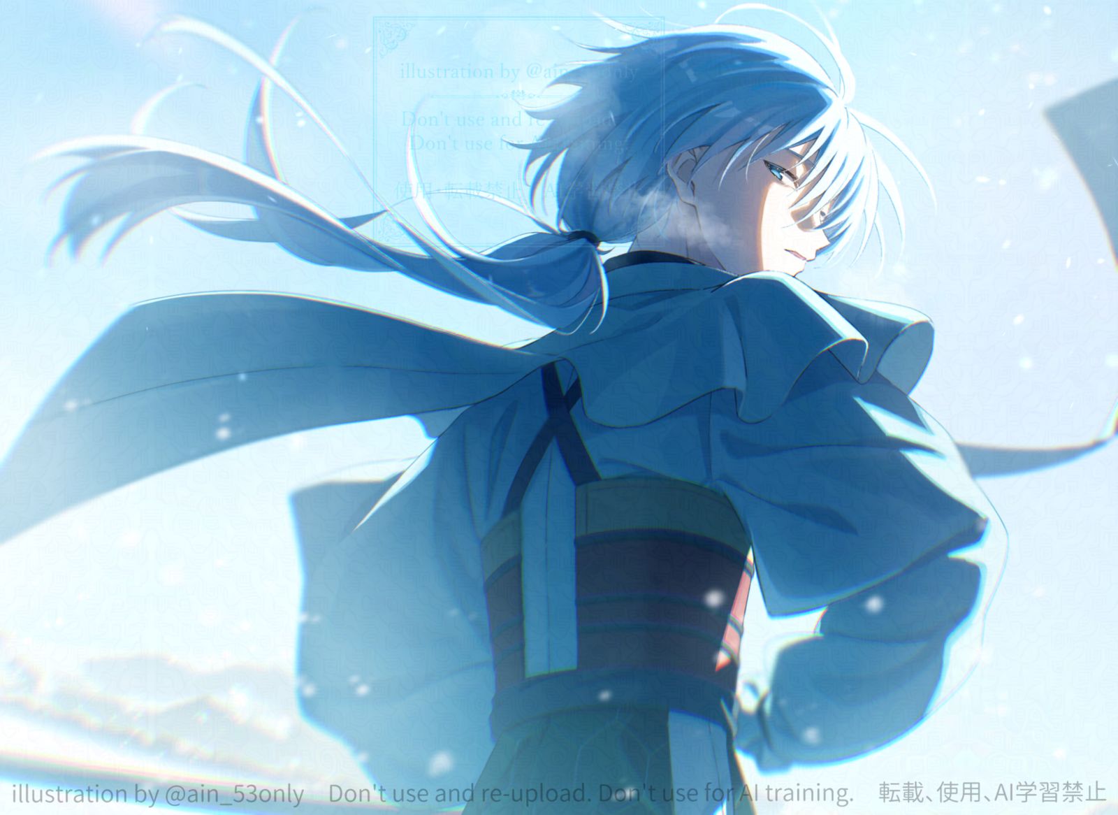 冬の吹雪くん插画图片壁纸