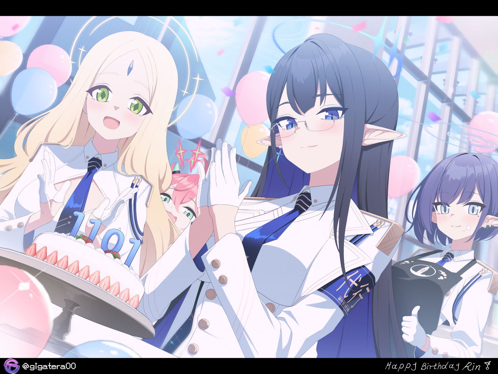 リンちゃん、お誕生日おめでとうございます！插画图片壁纸