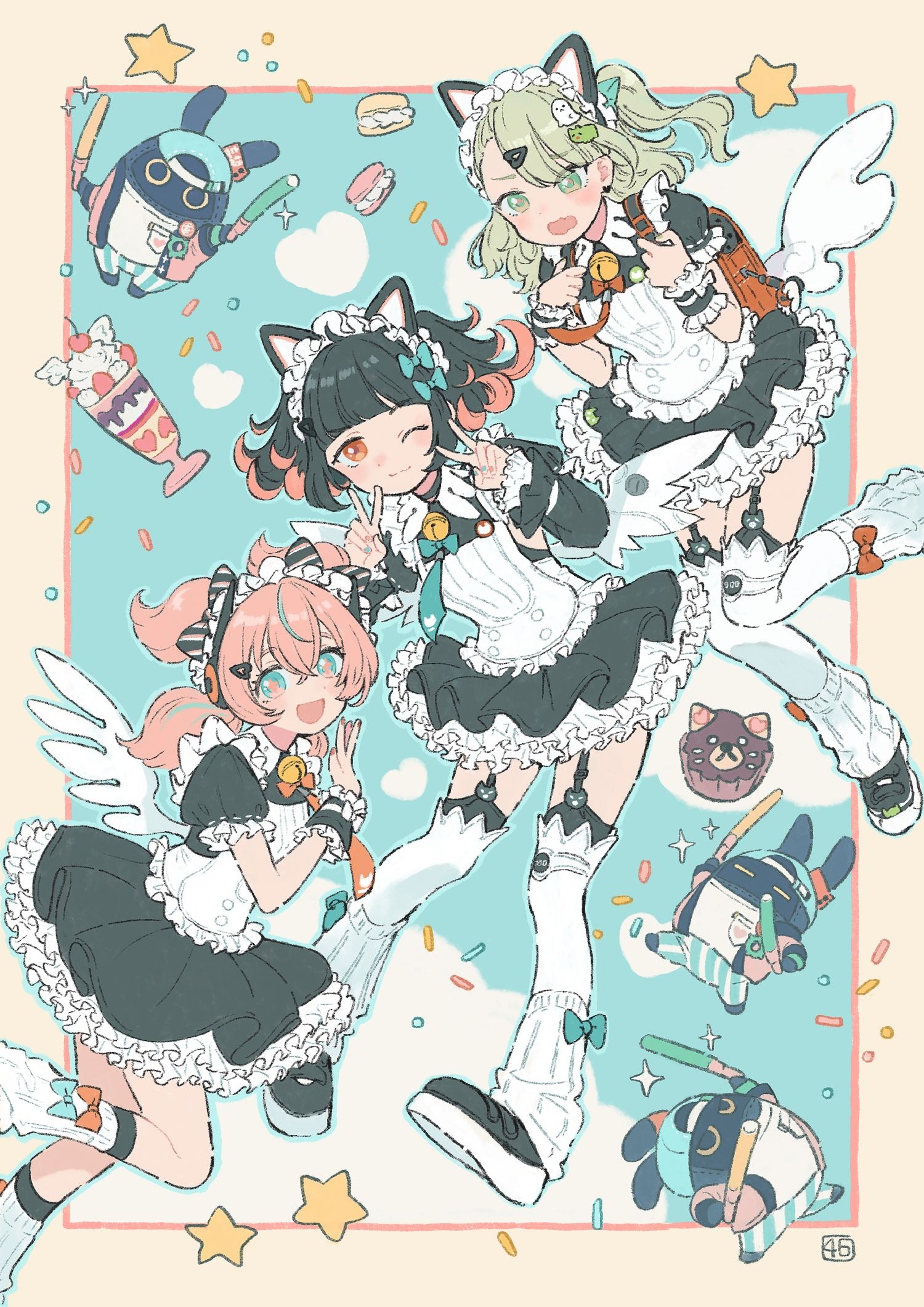 【ゼンゼロ】妄想メイドエンジェル插画图片壁纸