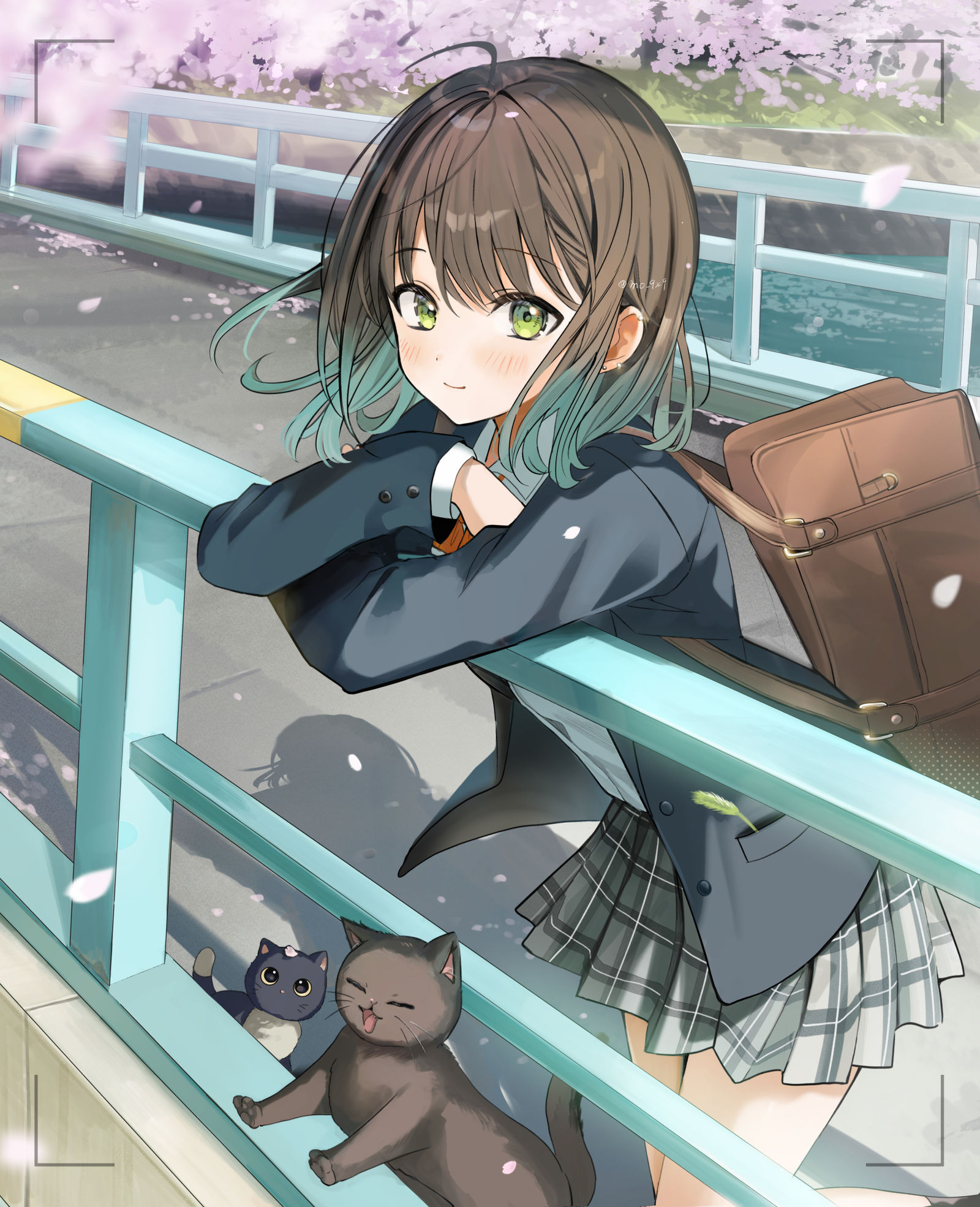 「橋の上で先輩と待ち合わせ 」头像同人高清图