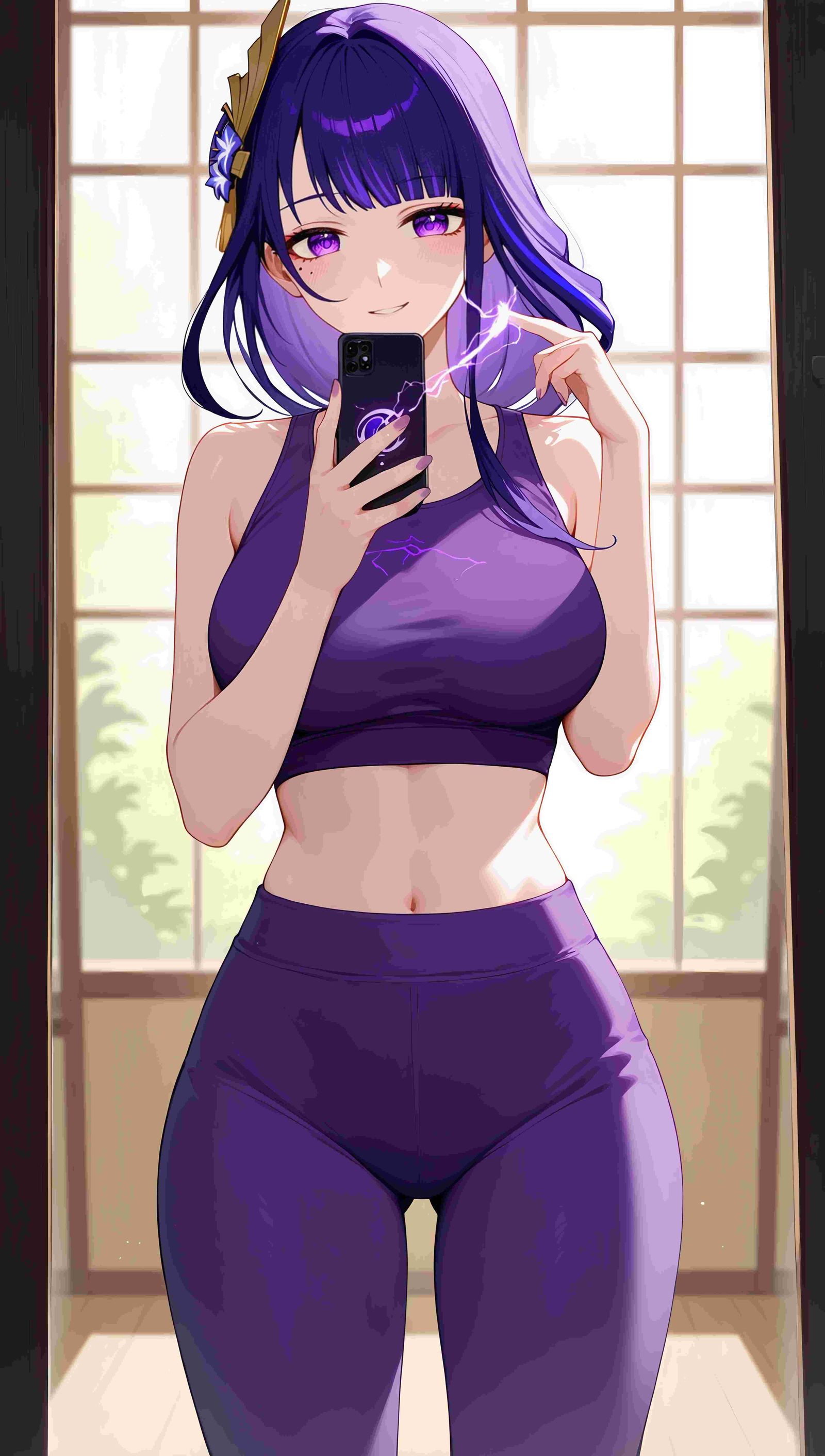 稻妻神明的日常瑜伽时刻头像同人高清图