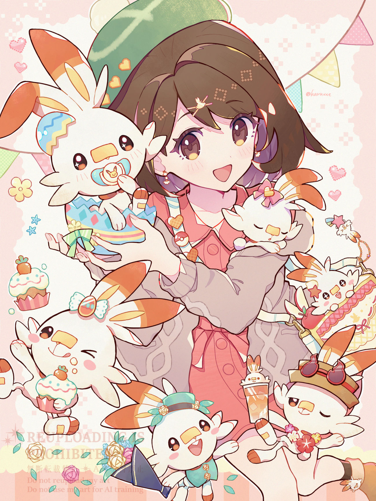 【剣盾6周年】ヒバニー推しユウリちゃん 头像同人高清图