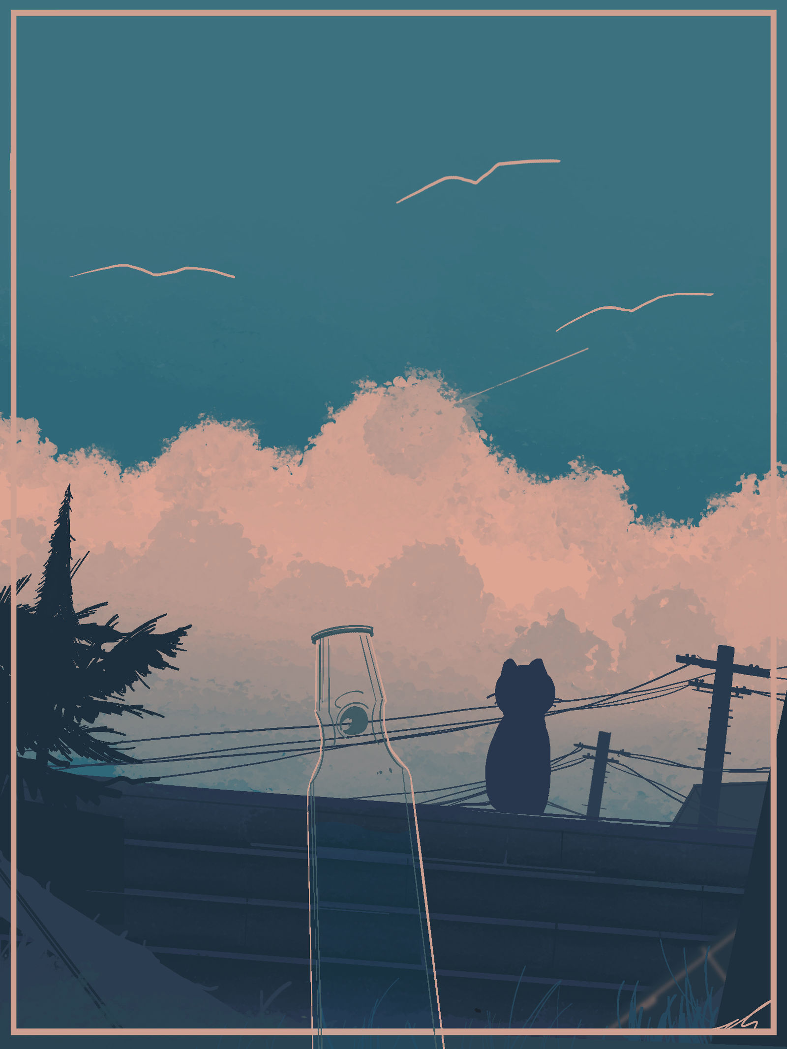 夏の思い出插画图片壁纸