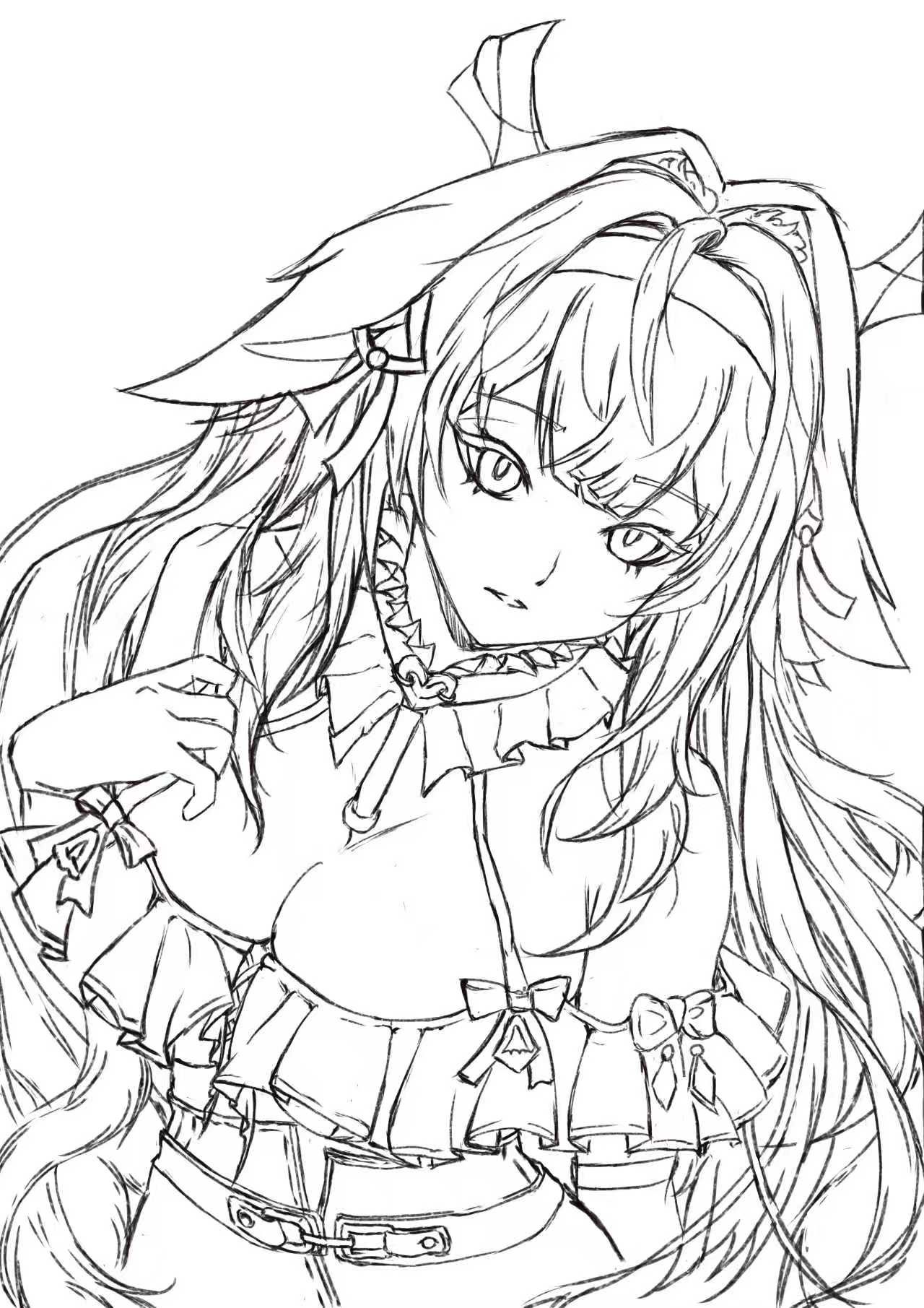 自创的叶瞬光动态线稿头像同人高清图