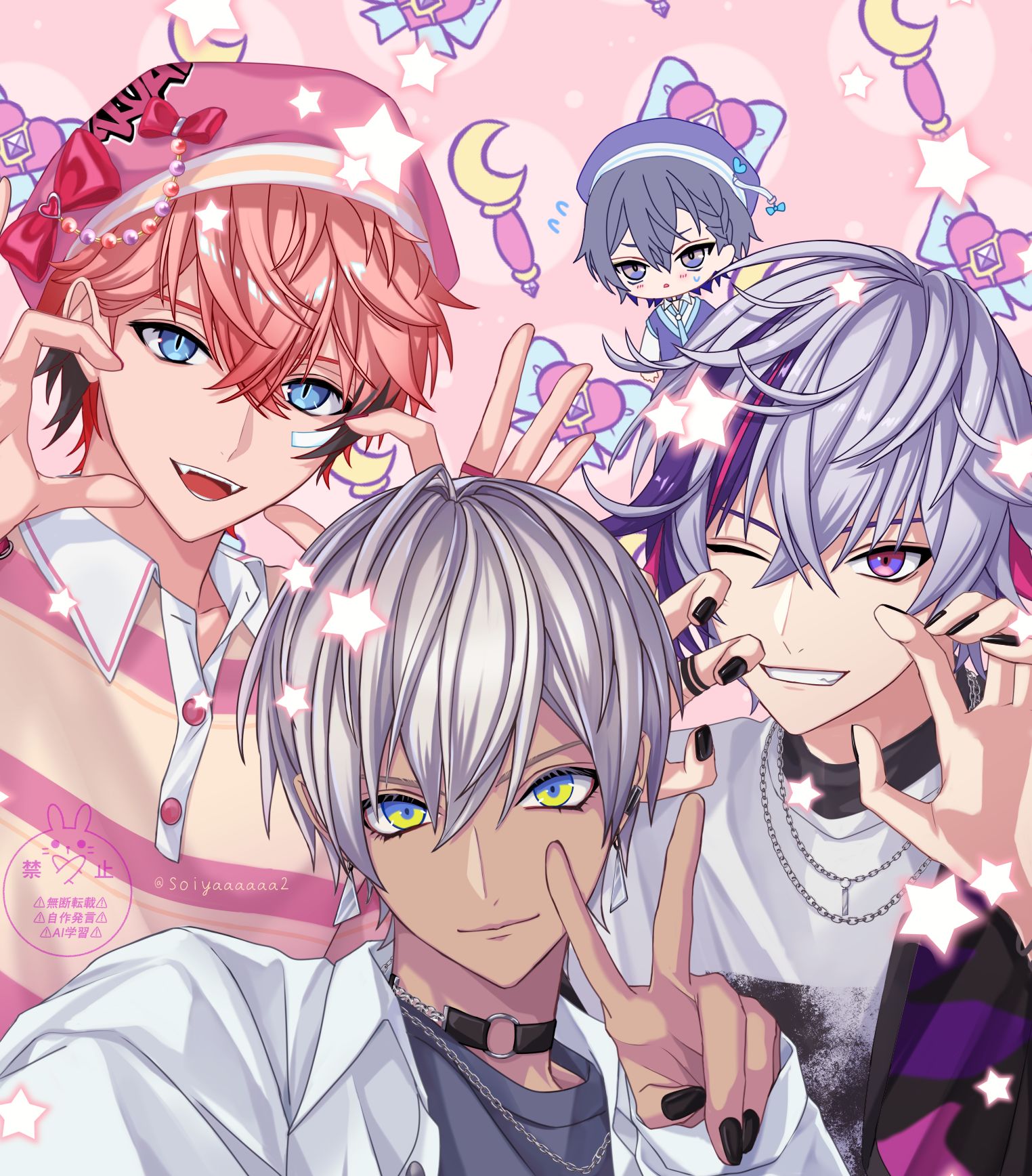 ギャル男子头像同人高清图