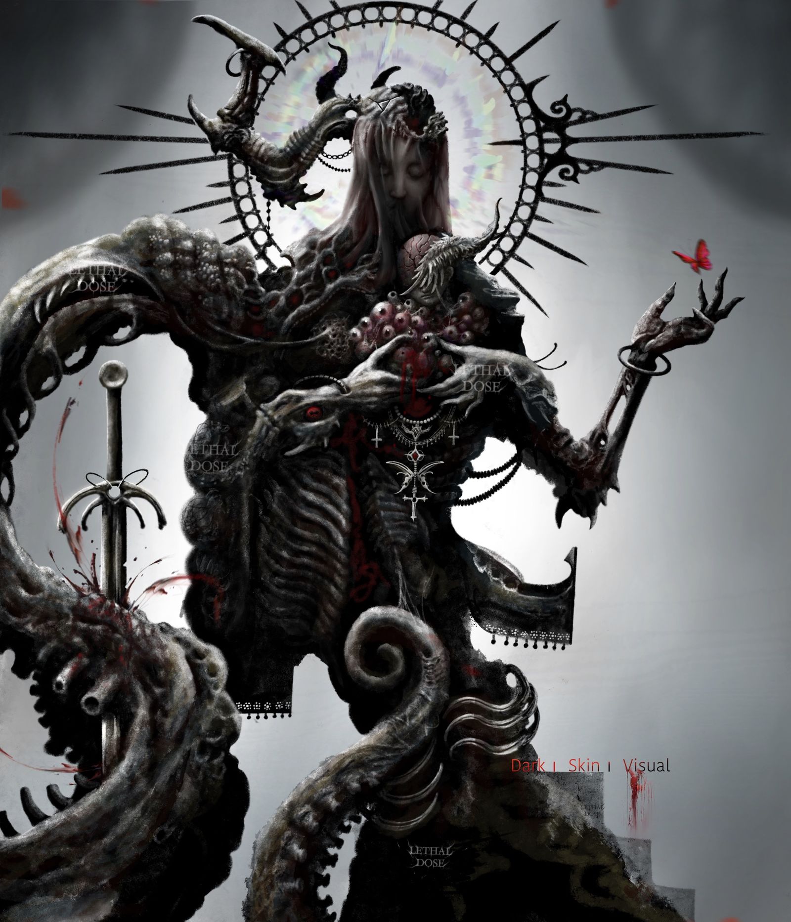 暗黑插画｜圣骸之母｜幻想生物头像同人高清图