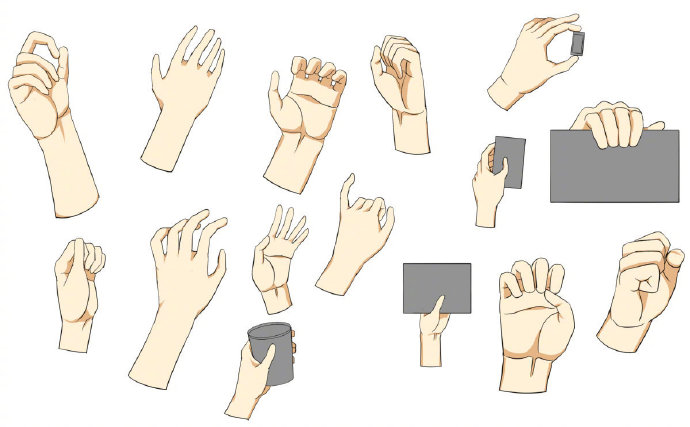 漫画手的绘画参考简单粗暴自己借鉴