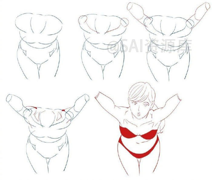 理解肩部肌肉和透视，人体素材 画师：Amagi_Yoshihito 插画图片壁纸