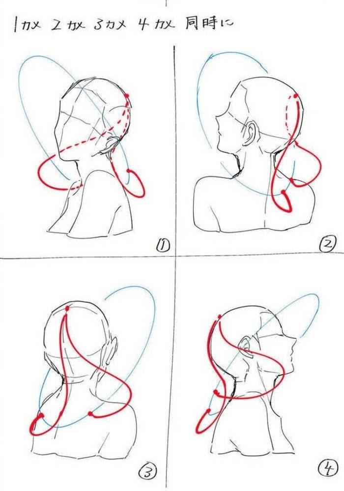 分享插画师：えびも关于头发的一些画法心得插画图片壁纸