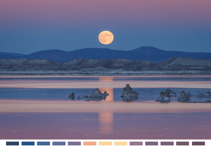 大自然与渐变配色绘画素材