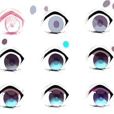 分享几种日系大眼睛的绘画过程，教你用图层模式就画出通透感的眼睛插画图片壁纸