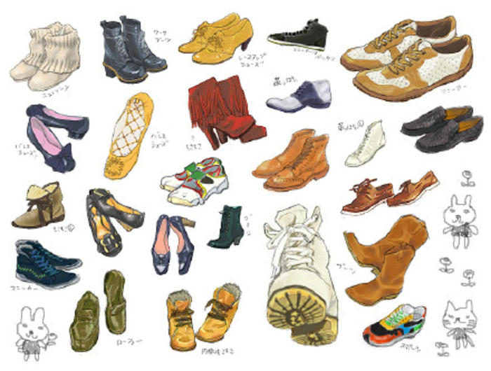 一组动漫超多鞋子的参考，学画画 插画图片壁纸
