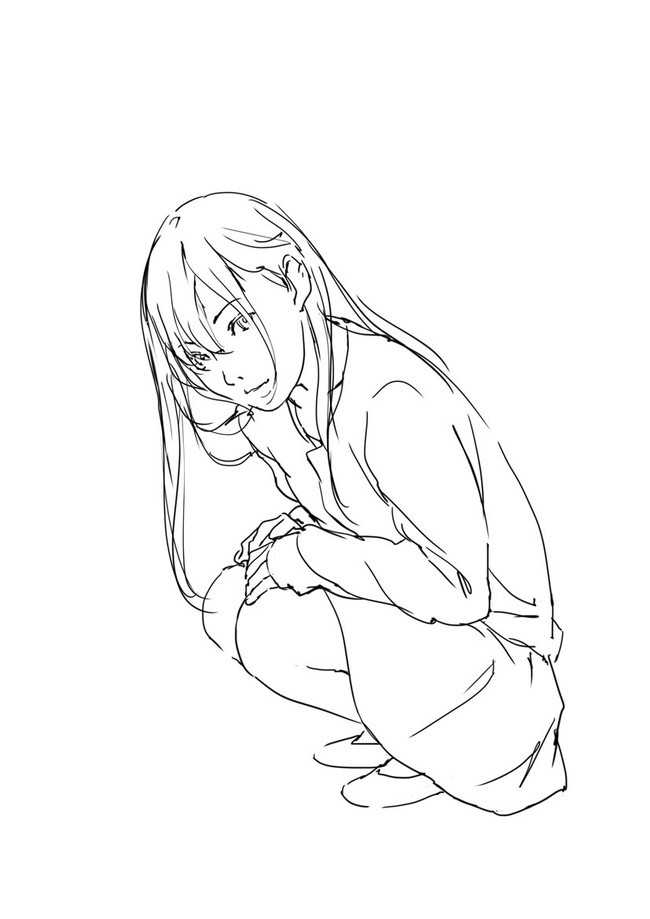 来自toshi的女孩子蹲坐教程,蹲坐尤其需要注意腿部的-触站