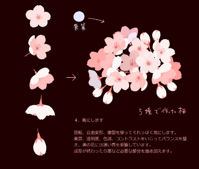 樱花怎么画，看看这个 插画图片壁纸