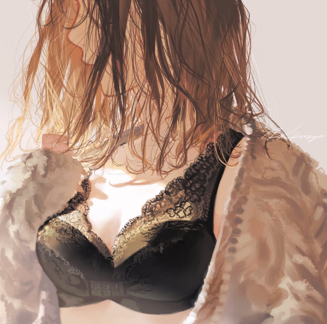 漂亮的女孩，这光影搭配学习下，画师kyuko2go插画图片壁纸