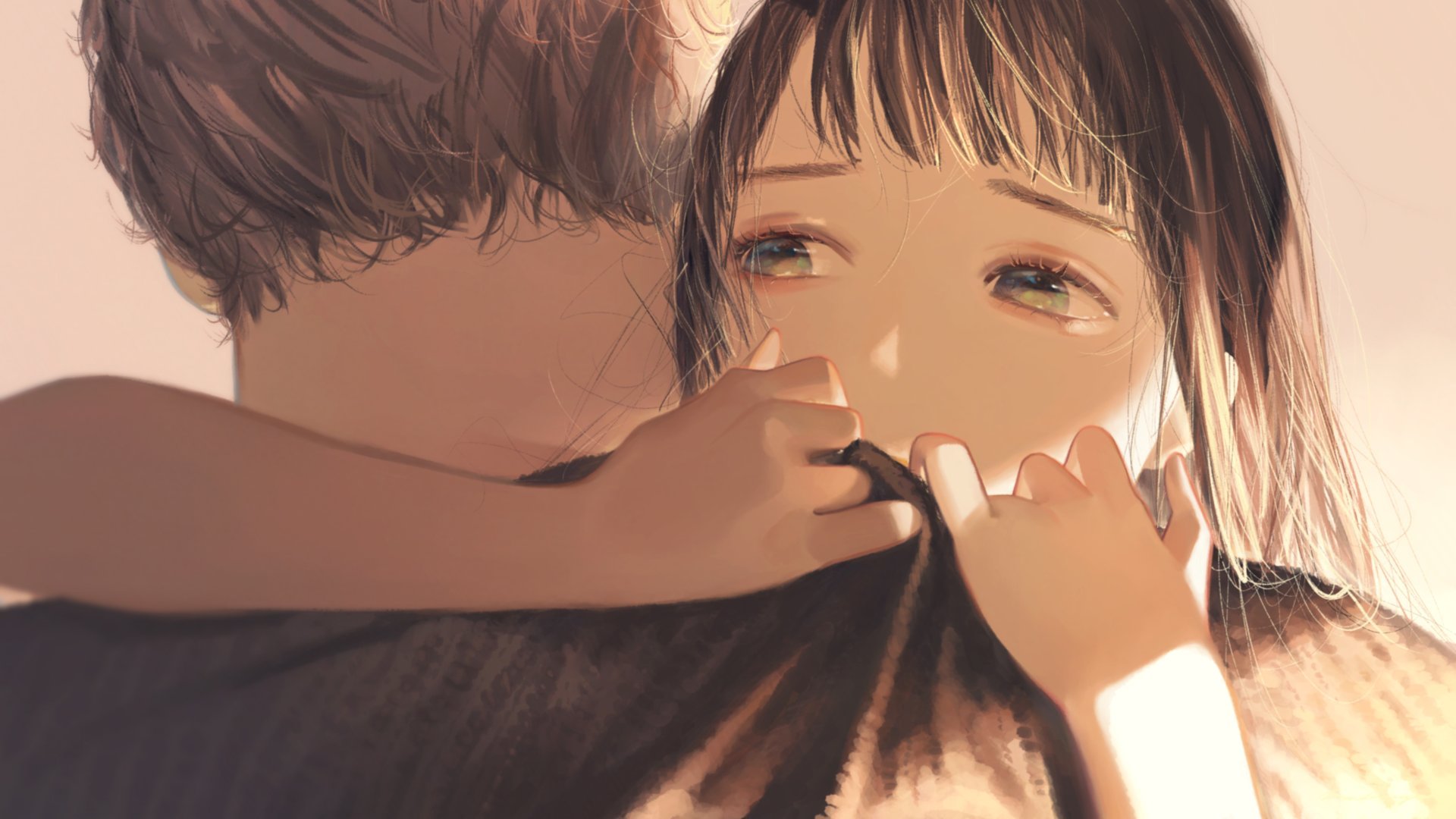 漂亮的女孩，这光影搭配学习下，画师kyuko2go插画图片壁纸