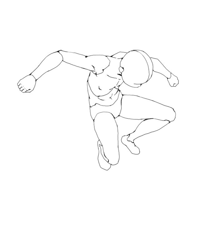 人体跳动状态下动作参考多透视角度学画画参考
