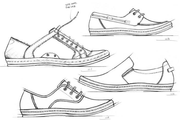 有关鞋子的款式与设计。  插画图片壁纸