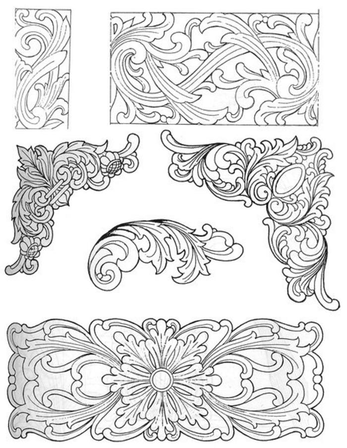 一些精美的古典花纹设计插画图片壁纸