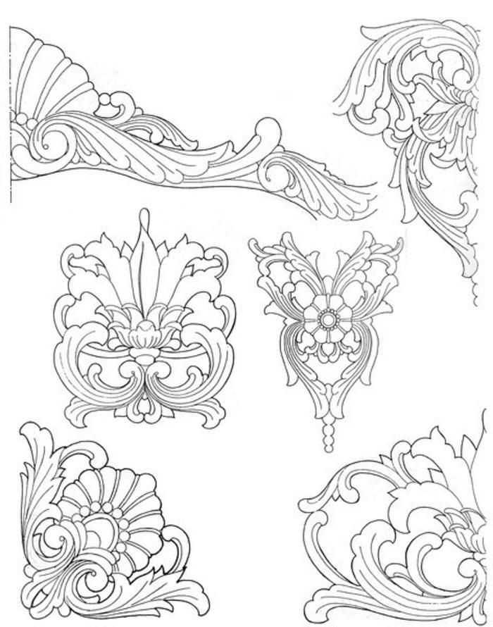 一些精美的古典花纹设计插画图片壁纸