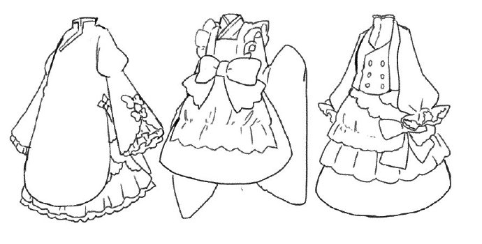 送上一些可爱的小裙子结构 插画图片壁纸