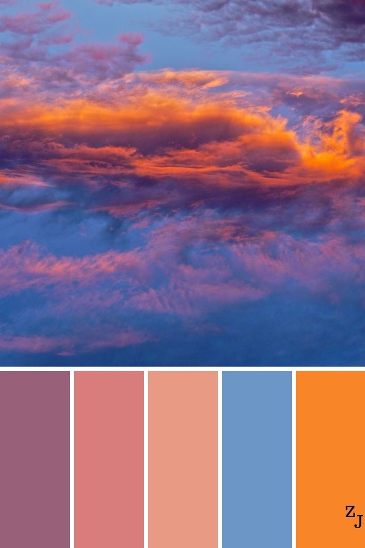 大自然的配色美学山间夕阳湖畔