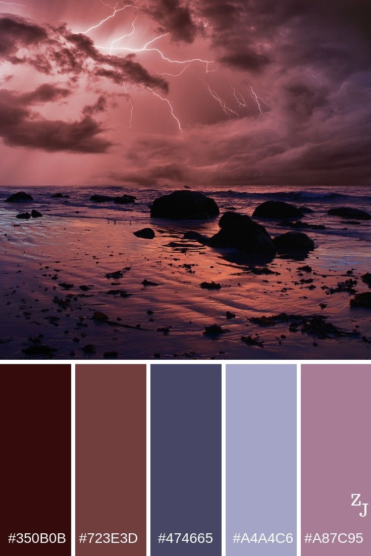 大自然的配色美学山间夕阳湖畔