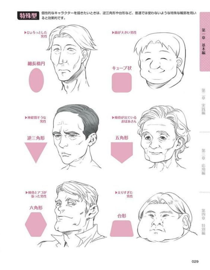 一组脸的画法，多年龄段的脸部绘制区别插画图片壁纸