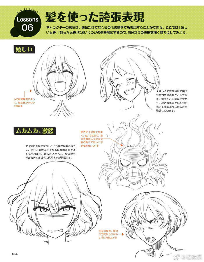 日系插画的各种人物表情画法，学画画插画图片壁纸