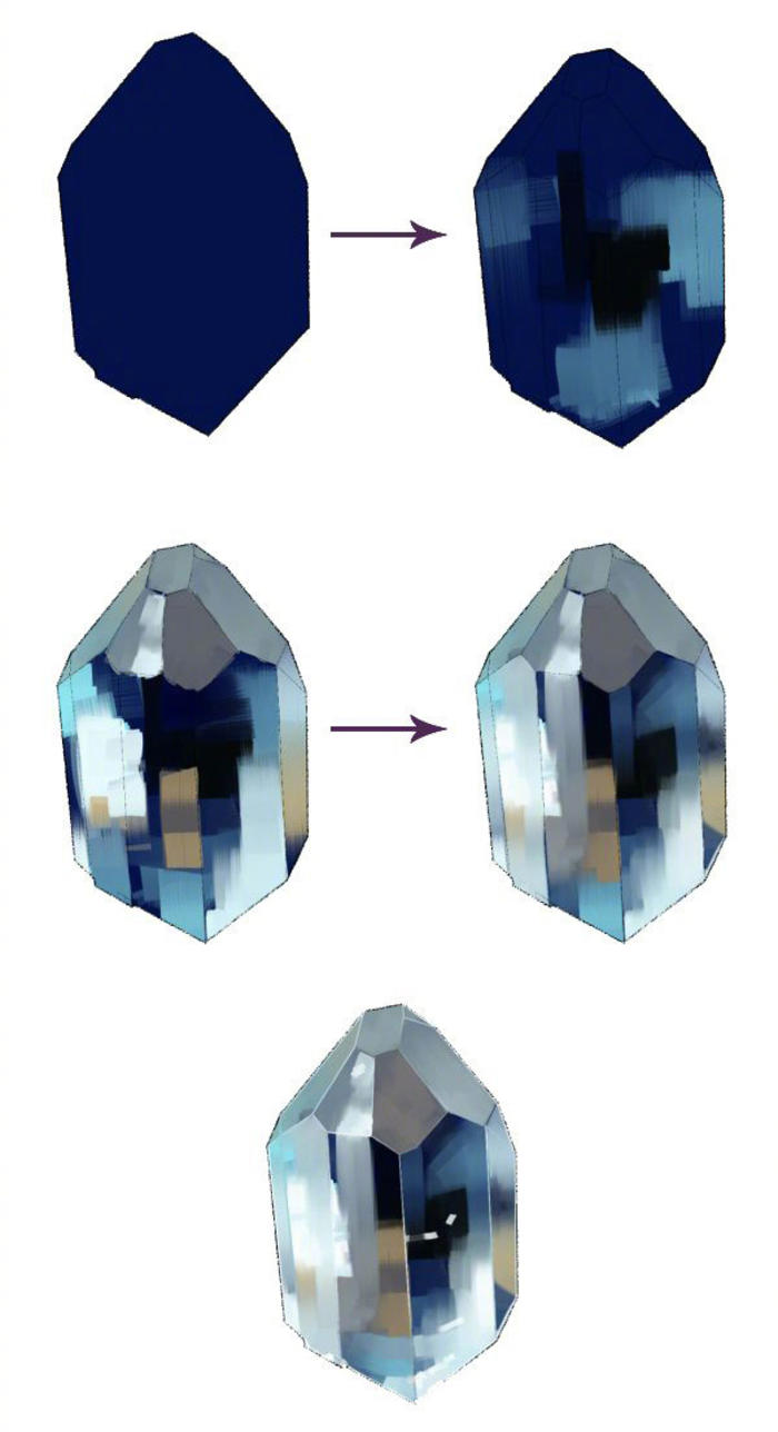 一组宝石的绘制方法，各类结晶都是大同小异 收藏插画图片壁纸