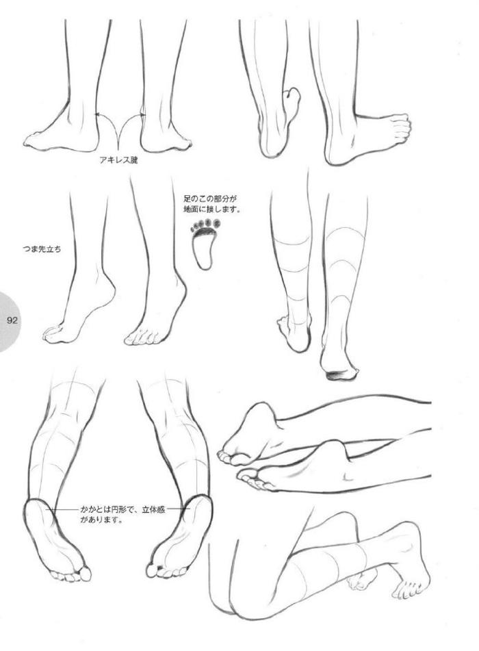 那啥，早上好，这是关于脚的画法。希望能帮到你们吧  插画图片壁纸