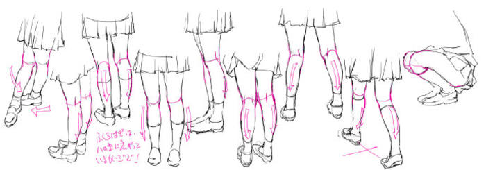 腿部绘画练习 画师toshi 人体结构搞不懂的快码插画图片壁纸