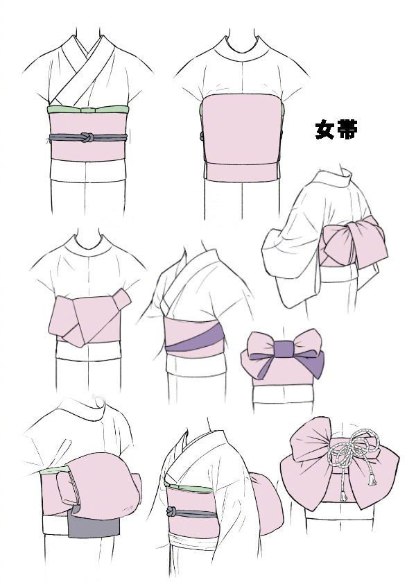 关于和服袖子的绘制画法教程和服资料参考
