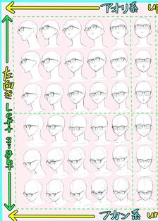 各种角度的眼镜及头部画法参考，来自吉村拓也老师插画图片壁纸