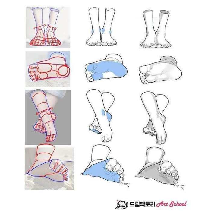 足部、鞋子绘制教程 ，多角度多款式，画师드림팩토리插画图片壁纸