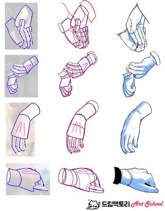 画手，就是这么简单，人体手部结构绘画参考 插画图片壁纸