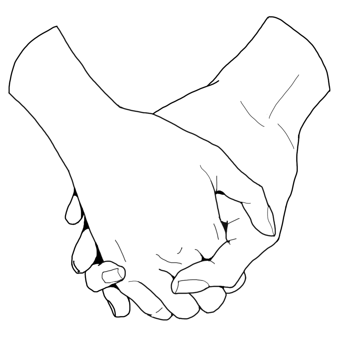 情侣之间的手部互动