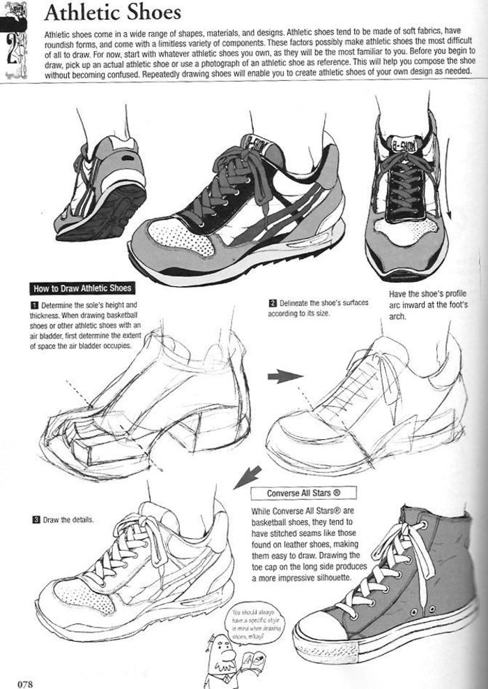 一些常见的鞋子，线稿参考 插画图片壁纸