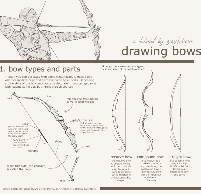 画弓箭教程武器绘画素材