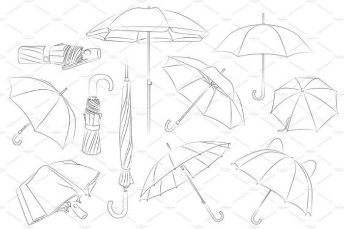 雨伞的画法分享 插画图片壁纸