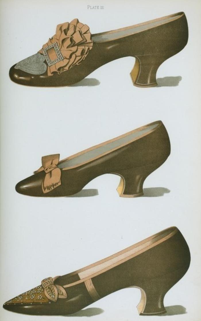 我穿越了，18世纪欧洲鞋子手绘稿素材，放今天也不落后啊插画图片壁纸