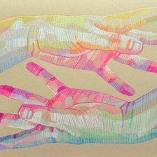 大胆的色彩和果断硬朗的线条，几何破碎式素描｜艺术家Lui Ferreyra作品 插画图片壁纸