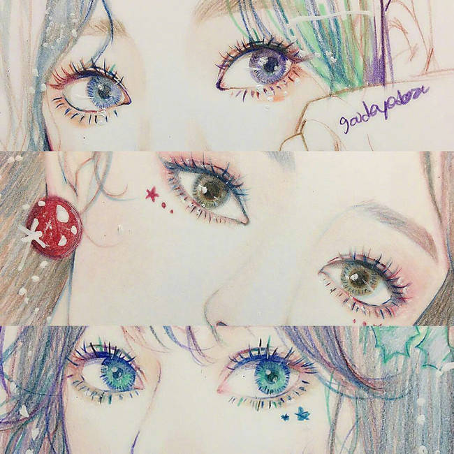 在梦幻般的星眸中沉睡吧一组画眼睛的参考素材画眼睛