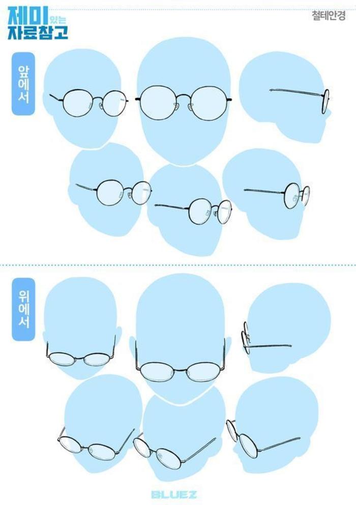 眼镜绘制参考，要给“四眼仔”多点关爱噢 插画图片壁纸