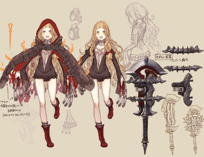 游戏《SINoALICE死亡爱丽丝》角色和武器概念插画图片壁纸