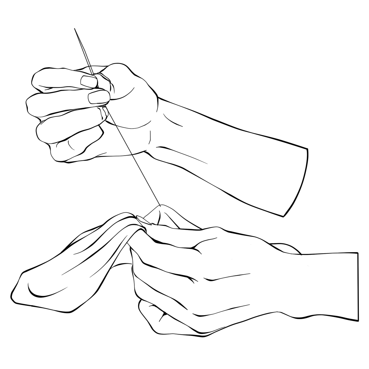 劳动人民的手部线稿素材 插画图片壁纸