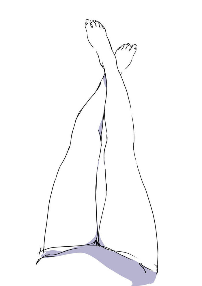一组腿部的绘制参考 画师toshi 插画图片壁纸
