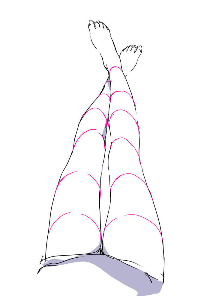 一组腿部的绘制参考 画师toshi 插画图片壁纸